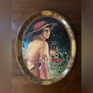 Vintage 1976 Coca Cola oval serving tray